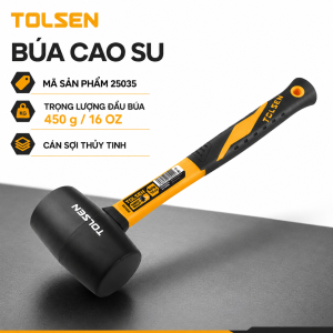 Búa cao su Tolsen 25035 búa cao su xây dựng tay cầm chống trượt hàng chính hãng