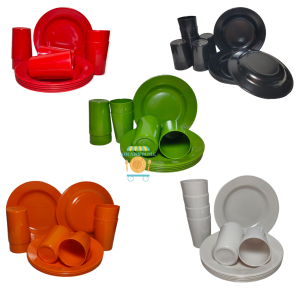 MURAH SET MAKAN MELAMINTEBAL 4PCS.SET 2PIRING PLUS 2GELAS.PROMO GRATIS ONGKIR BAYAR DI TEMPAT / COD