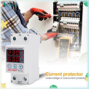 JOCESTYLE SVP-916 Current Protector Din Rail Voltage Surge Protector Relay with Limit Current Automatic Recovery Circuit Breaker Single-Phase