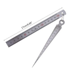 Taper Gap Welding Gauge Stainless Steel Depth Ruler Weld Inspection Gage Welder Measuring Tool for Construction & Machining