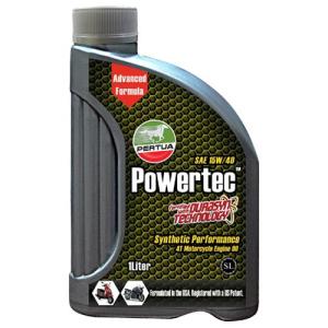 PERTUA Powertec Synthetic Performance 4T Motorcycle Engine Oil SAE 15W/40 1 Liter