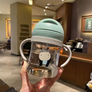 Botol Minum Anak Viral 280ML Botol Air Minum Anak Bayi Karakter Hewan Gelas Anak Balita Training Cup