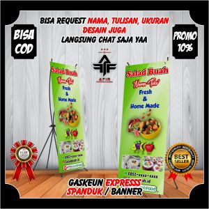 spanduk salad buah banner salad buah banner jualan makanan salad buah