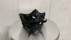 Detailed Oni Roles Play Mask With Removable Teeth Synthetic Resin Construction Comfortable Wear For Stage Performances