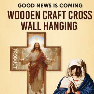 Wooden Cross Christmas Wall Background Decoration Jesus Christian Believer