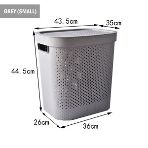 Laundry Basket with Lid Large Capacity Plastic Storage Laundry Hamper Clothes/Rainbow Culture