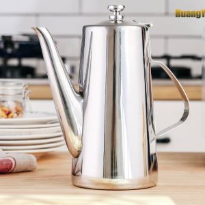 (hoả tốc 2h) Bình đựng nước trà cafe 2Lít inox tốt đa năng vòi rót dài tiện dụng cao cấp ấm trà inox vòi dài