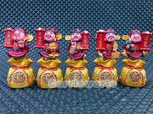 CARRISWERTE 5 in 1 Set God of Wealth Figurine For Wealth And Financial Luck