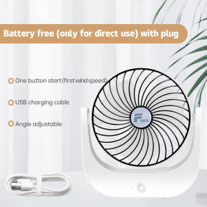 Mini Fan Strong Wind Adjustable Mini Handy Fan Rechargeable Portable Fan Desktop Office 3-speed Mute Strong Wind