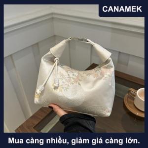 【CANAMEK】 Mới Trung Quốc Phong Cách Mỹ Thêu Phụ Nữ Túi Xách 2025 Mùa Hè Thời Trang Vai Túi Crossbody Hàng Ngày Đảng Tote Túi Xách Cho Phụ Nữ