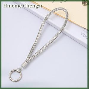 Hmeme Luxury Mobile Phone Wrist Straps Glitter Rhinestone Phone Lanyard Keychain Hanging Anti-lost Rope