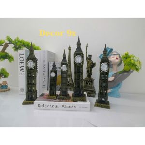 Mô Hình Tháp Big Ben Kim Loại Trang Trí Bàn Làm Việc – Decor Phong Cách Châu Âu size 182430cm