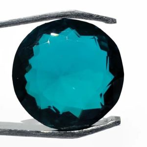 Natural Madagascar Blue Color Grandierite 13.50 Cts. Round Cut Eye Clean Loose Gemstone