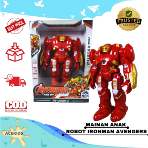 Mainan Anak Laki Laki Robot Elektrik Ironman Avengers Edukasi Superman Superhero Edukasi