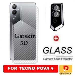 PROMO PAKET 2 INC 1 Garskin TECNO POVA 5 / POVA 5 PRO / POVA 4 / POVA 4 PRO / POVA NEO 2 / POVA 3 2022 Anti Gores Bagian belakang