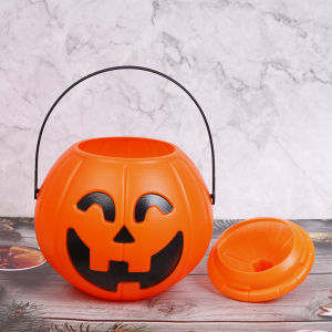 💥【Special price】💥UWO ถังฟักทองพลาสติกอุปกรณ์ตกแต่งฮาโลวีนปาร์ตี้วันฮาโลวีน