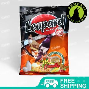SEMPATI Leopard Madu Crumble Voer Kasar Leopard Merah Pur Pakan Makanan Burung Murai Kacer Cucak Ciblek Pleci Beo
