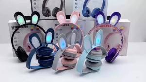 Cat Ear Gaming Earphone RGB LED Light Bluetooth-compatible 5.0 Earphone Wired Headset Gamer Earbuds Hifi Sports Stereo Headphone