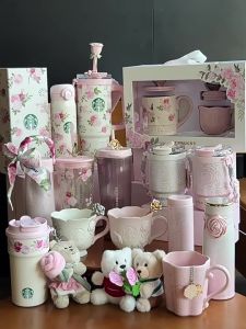 Starbucks China 2026 Spring Floral Wonderland Collection Glass Ceramic Mug Tumbler Straw Cup Gift