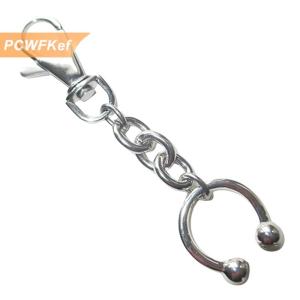 【PCWFKef】 Punk quyến rũ móng ngựa Clip Keychain Hàn Quốc thời trang hình học Ba lô Mặt dây chuyền Goth Phụ Kiện Móc Khóa Grunge Rock trang sức