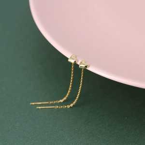 Anting Wanita Korean Style Titanium Lapis Emas  Anti Karat  Model Love\ Anting Titanium Lapis Emas 18K \ Anting Jurai Titanium Wanita