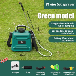 8L pam racun bateri Rechargeable electric Garden Pressure Sprayer Chemical Double Pump Knapsack Battery Capacity USB Irrigation Tool