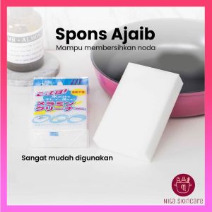 Spon Ajaib Nano Magic Sponge Spons Cuci Piring Spoon Multifungsi Busa Pembersih Serbaguna Rub Eraser Pembersih Kerak