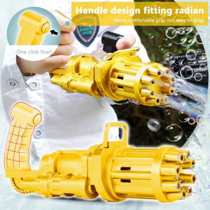 Gatling Bubble Machine 2021 Cool Toys Gift 8 Hole Automatic Soap Water Bubble Gun Machine for Kids Outdoor