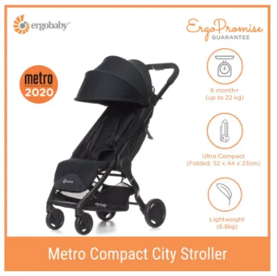 Ergobaby Metro 2020 Compact City Stroller FREE Ergobaby Support Bar