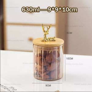(Pengemasan Gratis Bubble Wrap) Elk Snack Toples Kaca Tempat Penyimpanan Snack Mewah / STR / Toples Makanan Serbaguna / Toples Kaca / Jar Toples Kaca Kotak Penyimpanan Makanan / Toples Penyimpanan / Toples