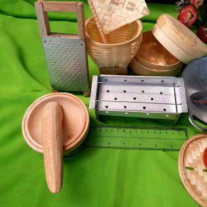 Paket Sate / Peralatan Masak Sate Mainan Anak Masak Masakan Bentuk Mini Bisa Dipakai Beneran (9 Barang)