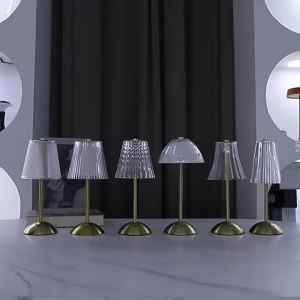 led Simple retro table lamp for a café atmosphere touch-controlled desk lamp usb Rechargeable Bar Table Lamp