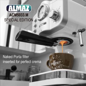 Almaz Espresso Coffee Maker Mesin Kopi Espresso ACM5033 Metallic White