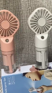 Portable Handheld Misting Fan Low Noise Water Mist Fan Quiet Cooling Fan Mini Pocket Fan for Indoor Outdoor