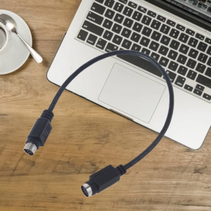 Portable Black Extension Cord for Round Port Keyboard/Mouse Extension Cord Male to Female