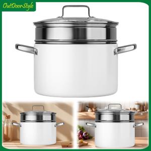 【Arrive 1-3 Days】หม้อซุปเซรามิกพร้อมด้ามจับสแตนเลส ทนทานสำหรับทำซุปและผัก ขนาด 3.2 ลิตร