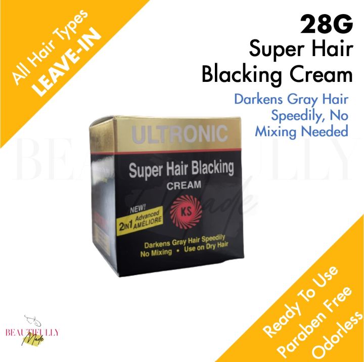 Ultronic Super Hair Blacking Cream 28g (Expiry 04/2028) - Darkens Gray ...