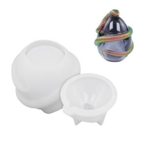 Large Resin Jar Mould with Lid Portable Accessory for Creating Unique Snake Eggs Storage Containers for Craft Supplies