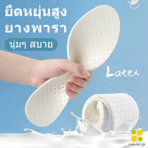 CLM แผ่นพื้นรองเท้า แผ่นรองรองเท้านุ่มๆ แบบยืดหยุ่นสูงฟองน้ำยางพารา ดูดซับเหงื่อได้ดี สวมใส่สบาย 1คู่ Sports insole