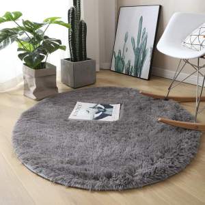 SS1653 Round Plush Carpet (1 Set of 2 Pieces) / 圆形毛绒地毯 (1套2片)