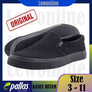 PALLAS JAZZ 4070112ABK / Kasut Hitam Sekolah  / SLIP ON School Black Shoe / 黑色校鞋