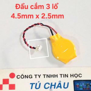 Pin Cmos 3V 2032 (CR2032 - 3V) / Pin 2 dây đầu cắm 3 lổ (D x R): 4.5mm X 2.5mm (Pin Cmos 2032 3V)
