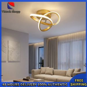 Vktech Contemporary Acrylic Trefoil Ceiling Light with Dimmable LED 9.84 Inch for Home and Office Spaces