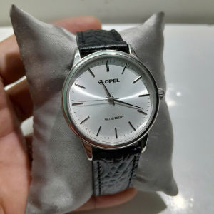 Đồng hồ si Nhật nam dây da Opel size 36mm mặt trải tia second hand