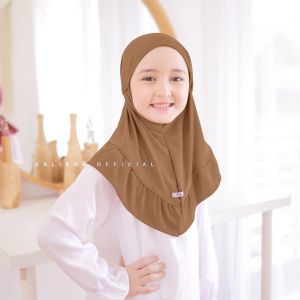 Kalisha - Qinara Kids Jersey Hijab Instan Anak Bahan Jersey Tali Renda Kerut Terbaru