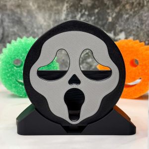 New Skull Dishwasher 3d Printed Sponge Holder Creative Funny Drainage Storage Rack Cute Organizer