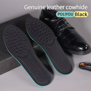เหงื่อดูดซับแรงกระแทก Insoles สวมใส่ทนต่อความยืดหยุ่นหนังรองเท้าแทรกสปริงกันกระแทกแผ่นรองเท้า U ส้นเท้าถ้วย
