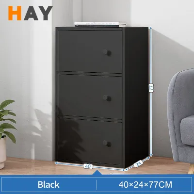 Storage Cabinet Book Cabinet Bookcase with Doors Multipurpose Shelf Rak Buku Home Kabinet Baju White/Wooden Cabinet 6 Layers Home Cabinet
