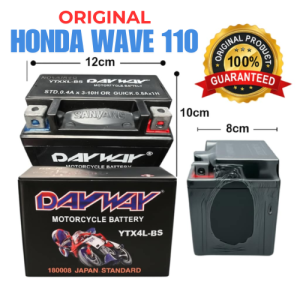DAYWAY MOTORCYCLE BATTERY FOR  HONDA WAVE 110 HIGH QUALITY YTX4L-BS MOTOR BATTERY HIGH QUALITY