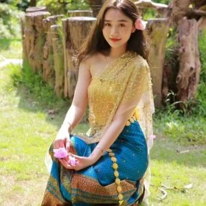 New Women Thai Yunnan Dai costume xishuangbanna tourism photo studio photo five-piece Songkran dress